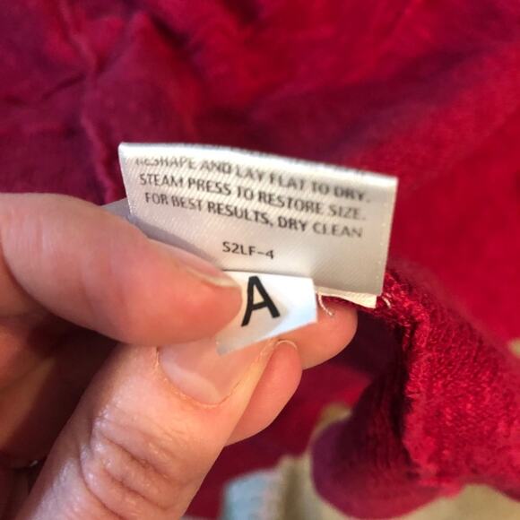 Eileen Fisher Pink Linen Open Front Cardigan Sweater Womens S Ruffled Open Front - Picture 6 of 6